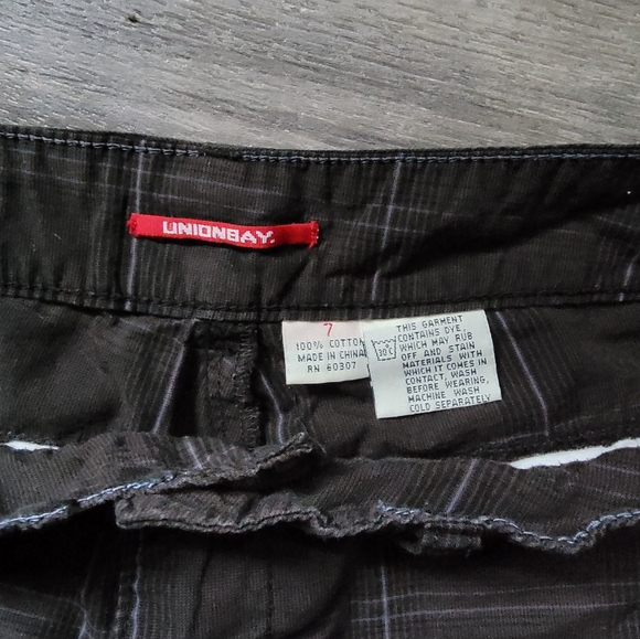 UNIONBAY Striped Shorts Dark Gray 7 - Picture 2 of 4